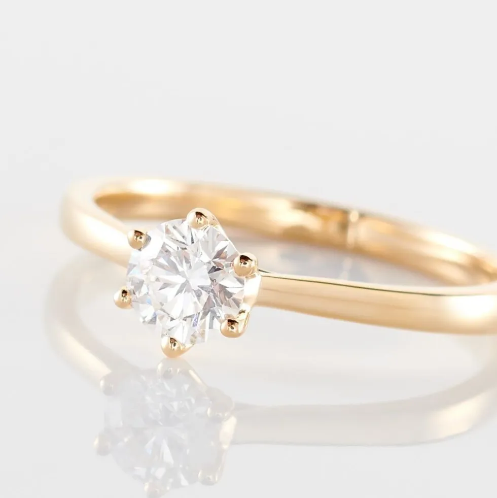 Bague Solitaire Athena Or Jaune Diamant