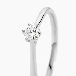 Bague Solitaire Athena Or Blanc Diamant