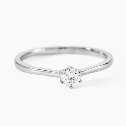 Bague Solitaire Athena Or Blanc Diamant