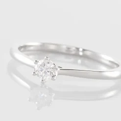 Bague Solitaire Athena Or Blanc Diamant