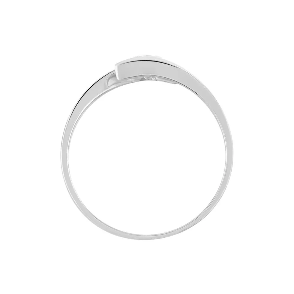 Bague Solitaire Camilia Or Blanc Oxyde De Zirconium