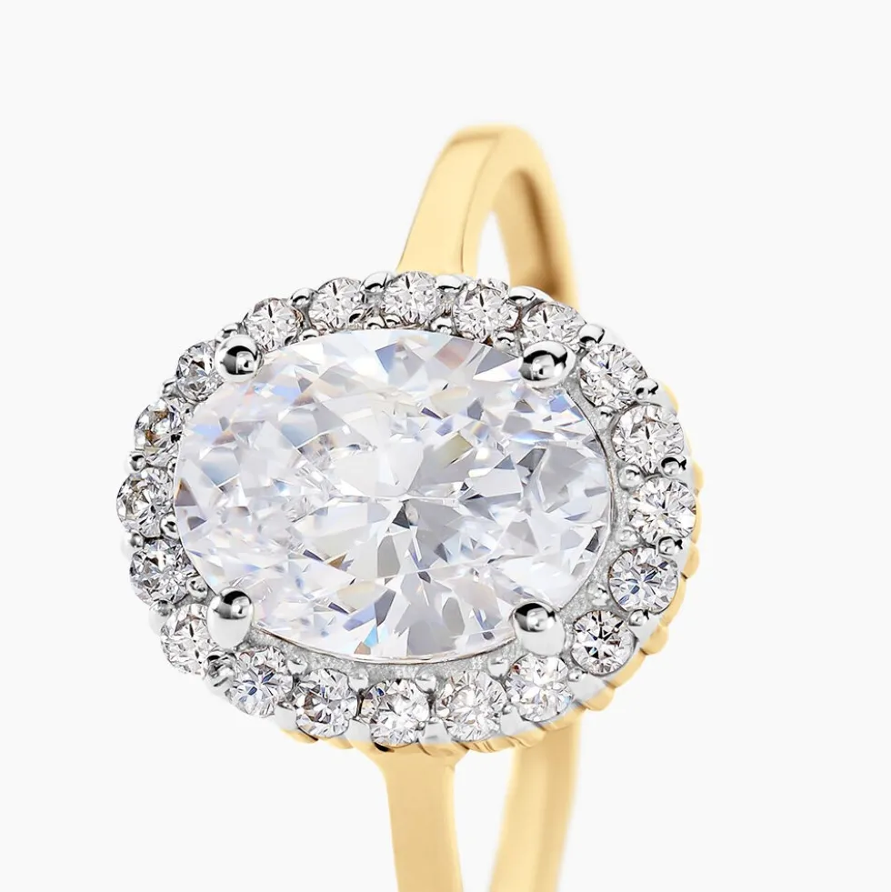 Bague Solitaire Cillie Or Jaune Oxyde De Zirconium