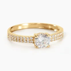 Bague Solitaire Dayna Or Jaune Oxyde De Zirconium