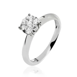 Bague Solitaire Dream Or Blanc Diamant
