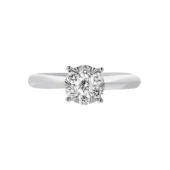 Bague Solitaire Dream Or Blanc Diamant