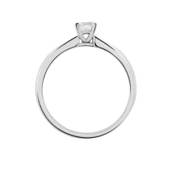 Bague Solitaire Flora Or Blanc Diamant