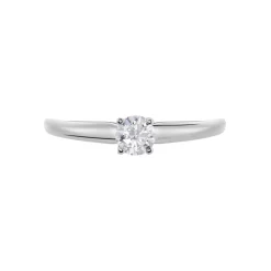 Bague Solitaire Flora Or Blanc Diamant