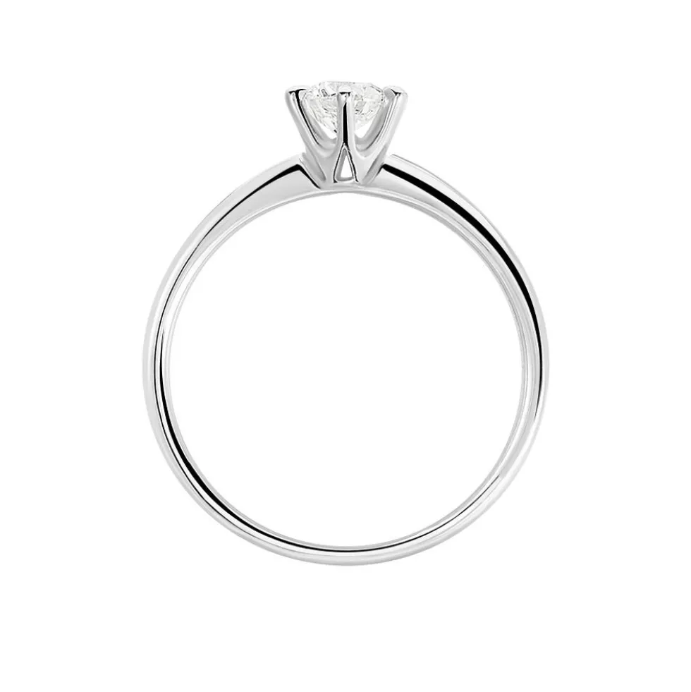 Bague Solitaire Ibtisem Or Blanc Diamant