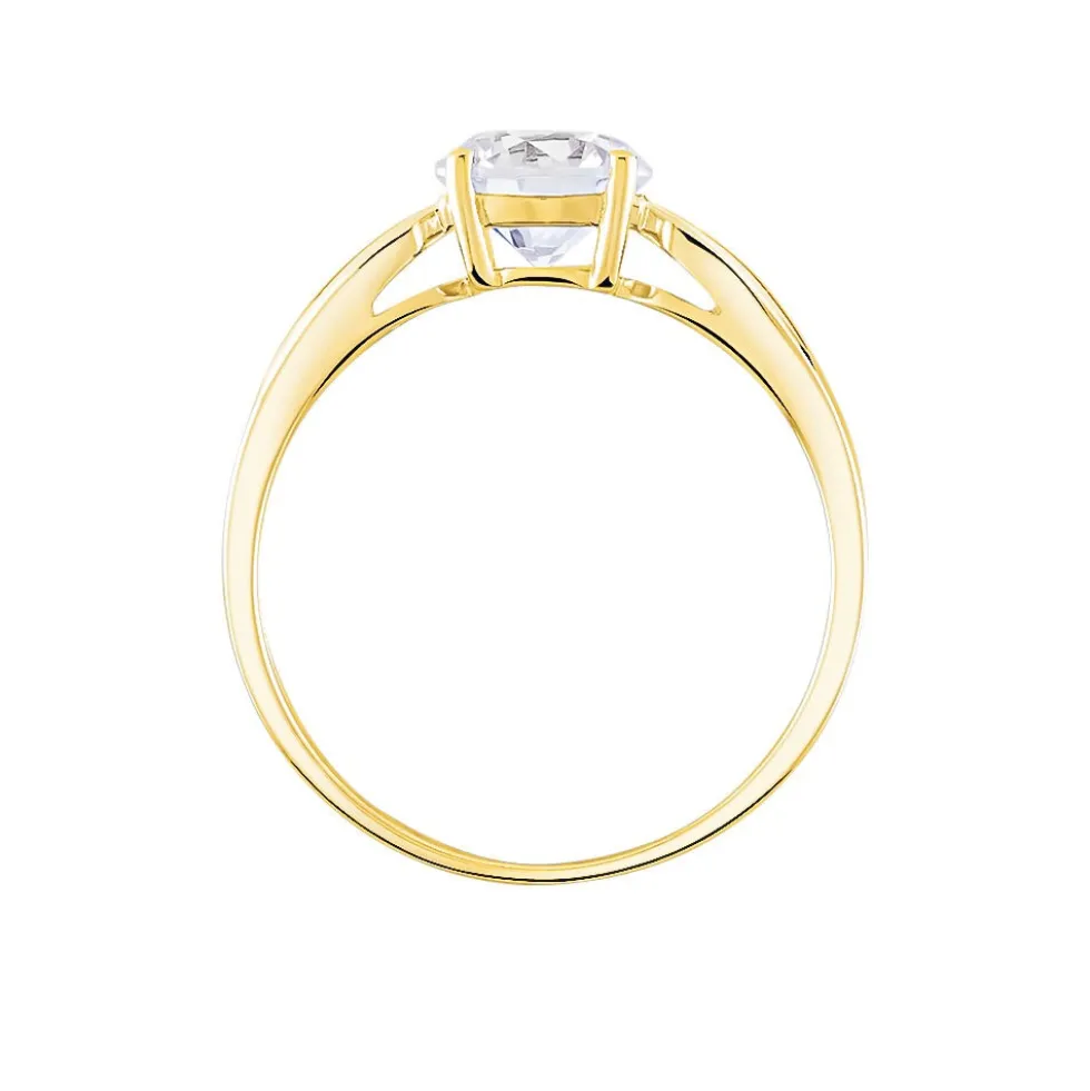 Bague Solitaire Illyana Or Jaune Oxyde De Zirconium