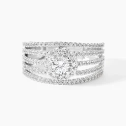 Bague Solitaire Iolente Argent Oxyde De Zirconium