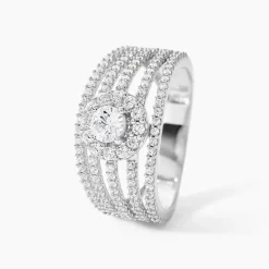 Bague Solitaire Iolente Argent Oxyde De Zirconium