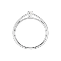 Bague Solitaire Iris Or Blanc Diamant