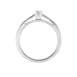 Bague Solitaire Iris Or Blanc Diamant