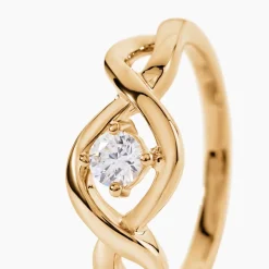 Bague Solitaire Jaume Plaqué Or Oxyde De Zirconium