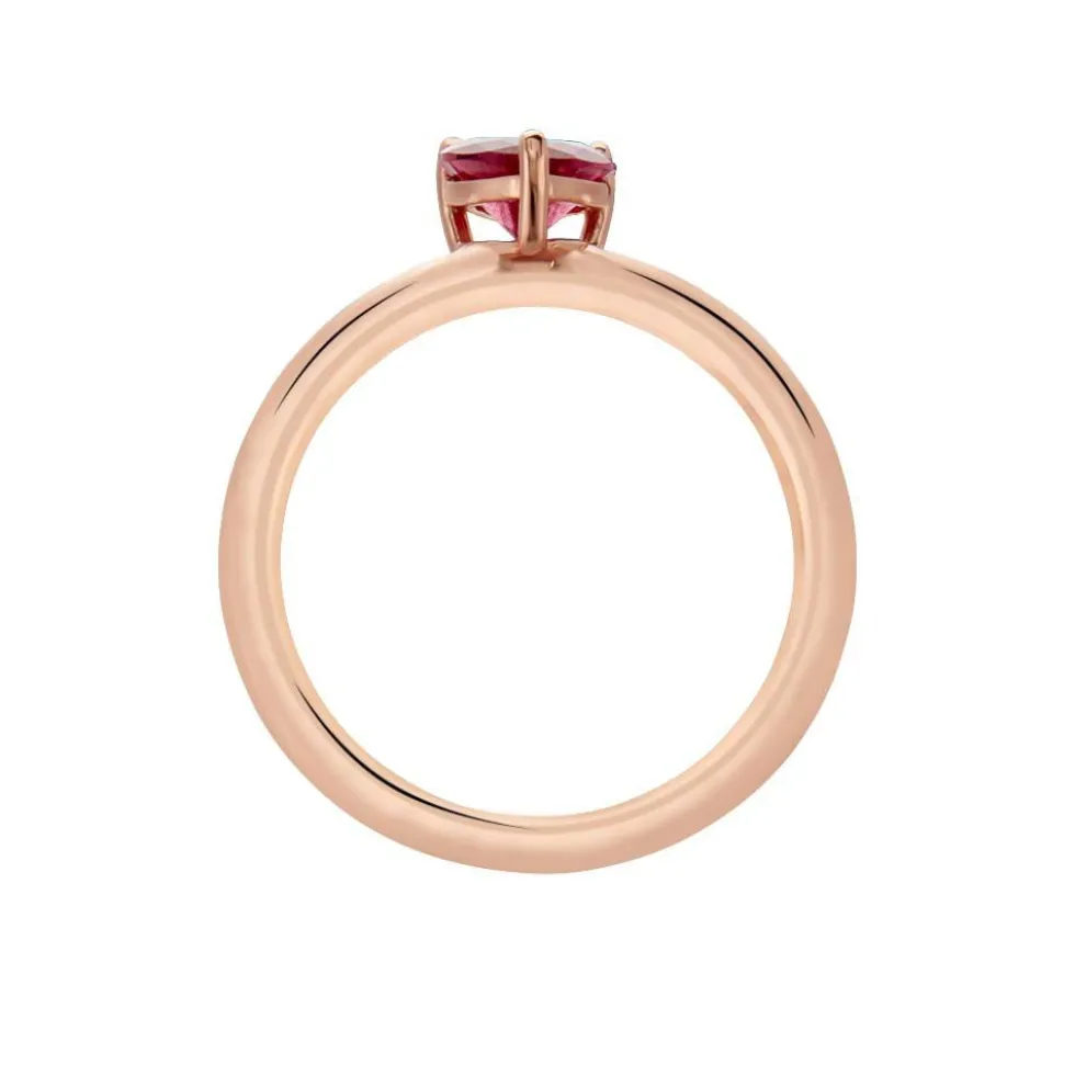 Bague Solitaire Kelvyn Argent Rose Oxyde De Zirconium