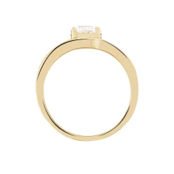 Bague Solitaire Khali Plaqué Or Jaune Oxyde De Zirconium