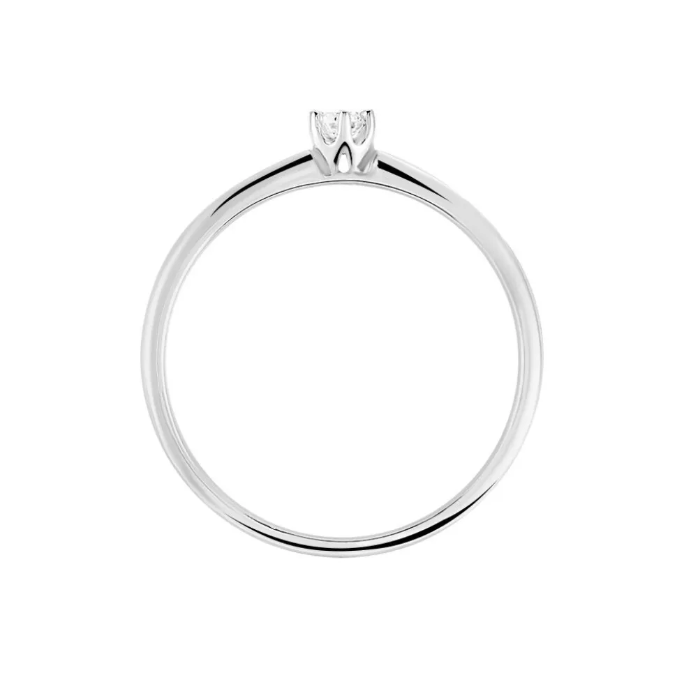 Bague Solitaire Liseline Or Blanc Diamant