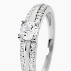 Bague Solitaire Maevane Argent Blanc Oxyde De Zirconium