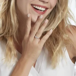 Bague Solitaire Maevane Argent Blanc Oxyde De Zirconium