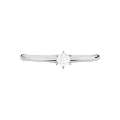 Bague Solitaire Mai-li Or Blanc Diamant