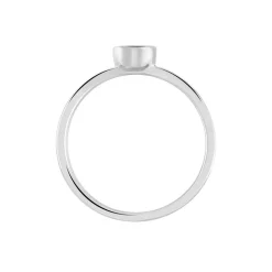 Bague Solitaire Mathylda Argent Blanc Oxyde De Zirconium