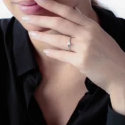 Bague Solitaire Natalia Or Blanc Diamant