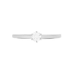 Bague Solitaire Natalia Or Blanc Diamant