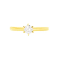 Bague Solitaire Niva Or Jaune Diamant
