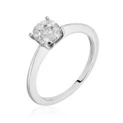 Bague Solitaire Or Blanc Dream Diamants