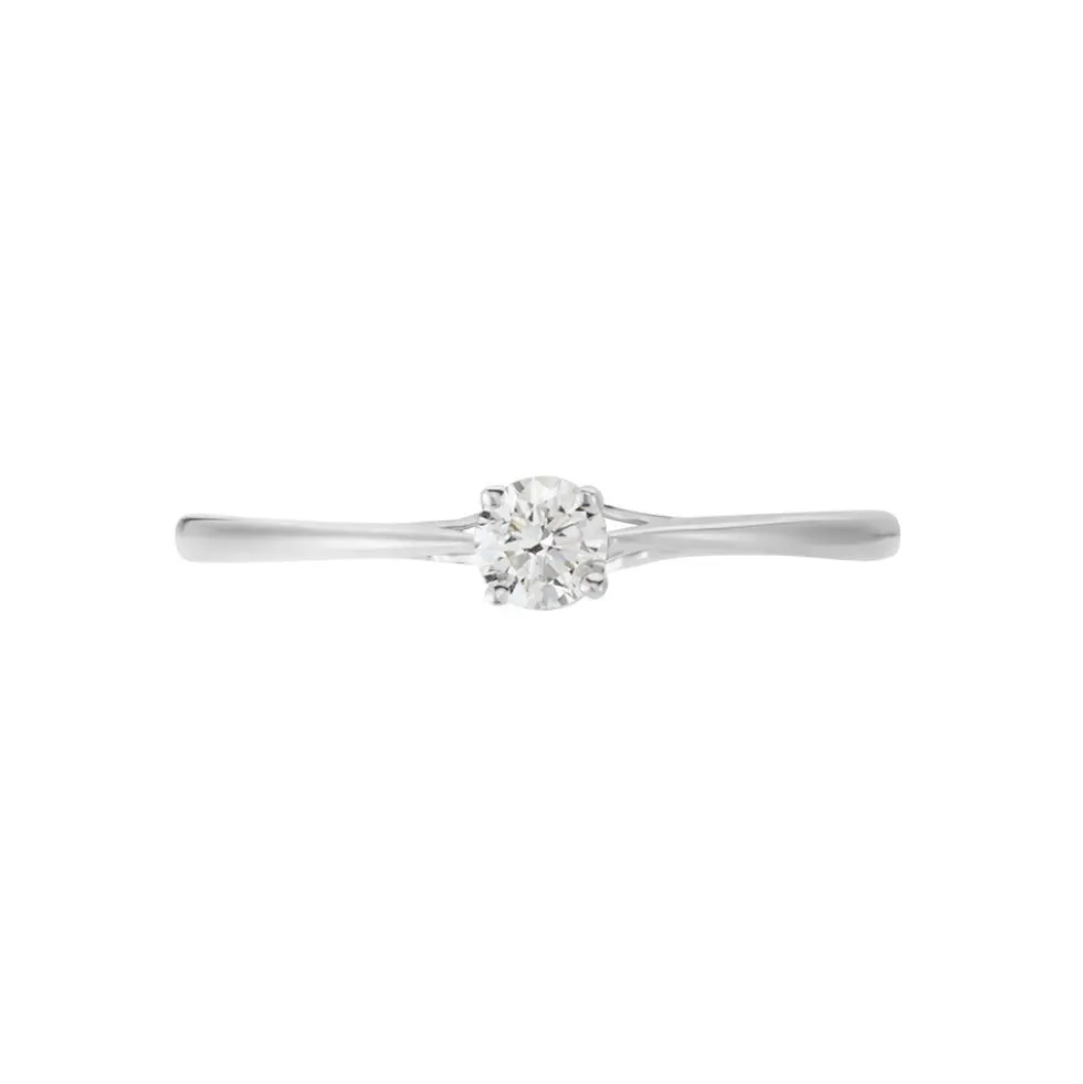 Bague Solitaire Or Blanc Solenia Diamant