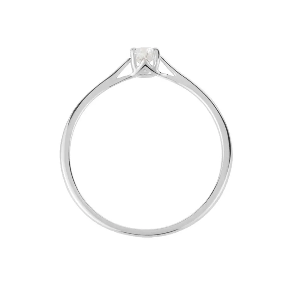 Bague Solitaire Or Blanc Solenia Diamant