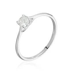 Bague Solitaire Or Blanc Solenia Diamant