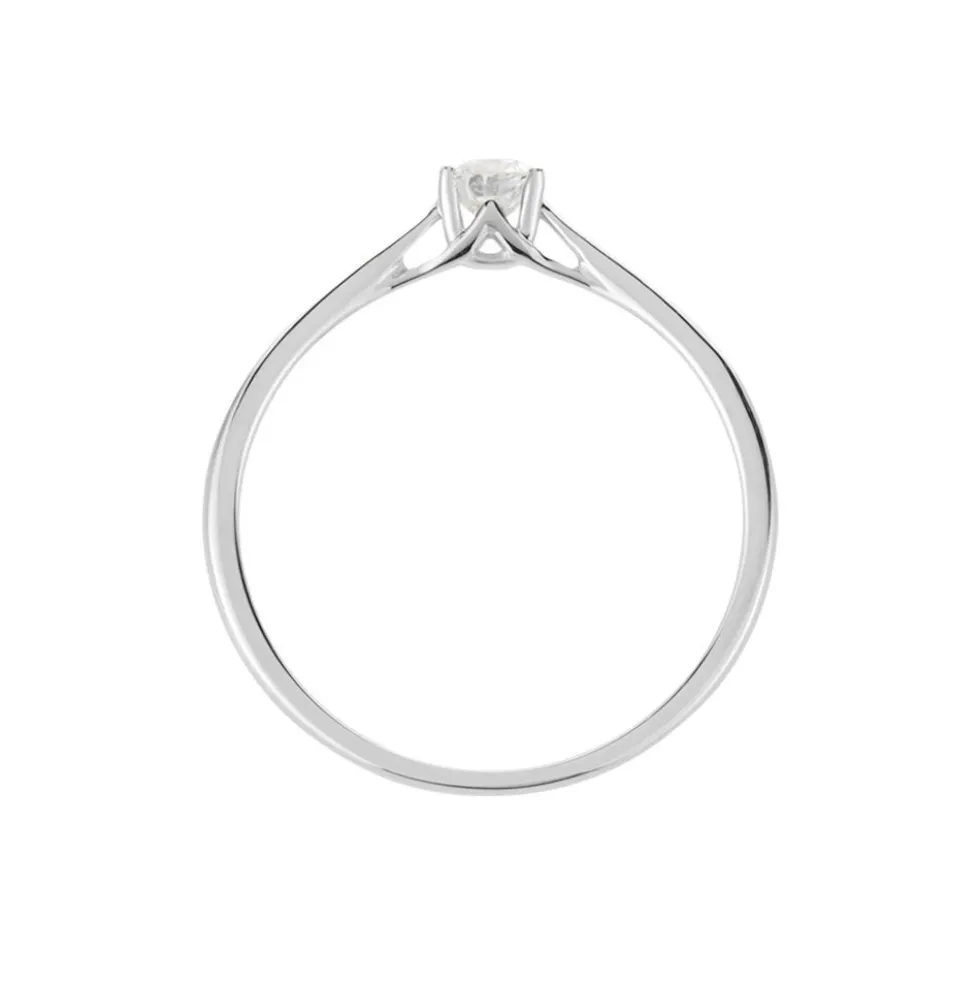 Bague Solitaire Or Blanc Solenia Diamant