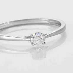 Bague Solitaire Or Blanc Solenia Diamant