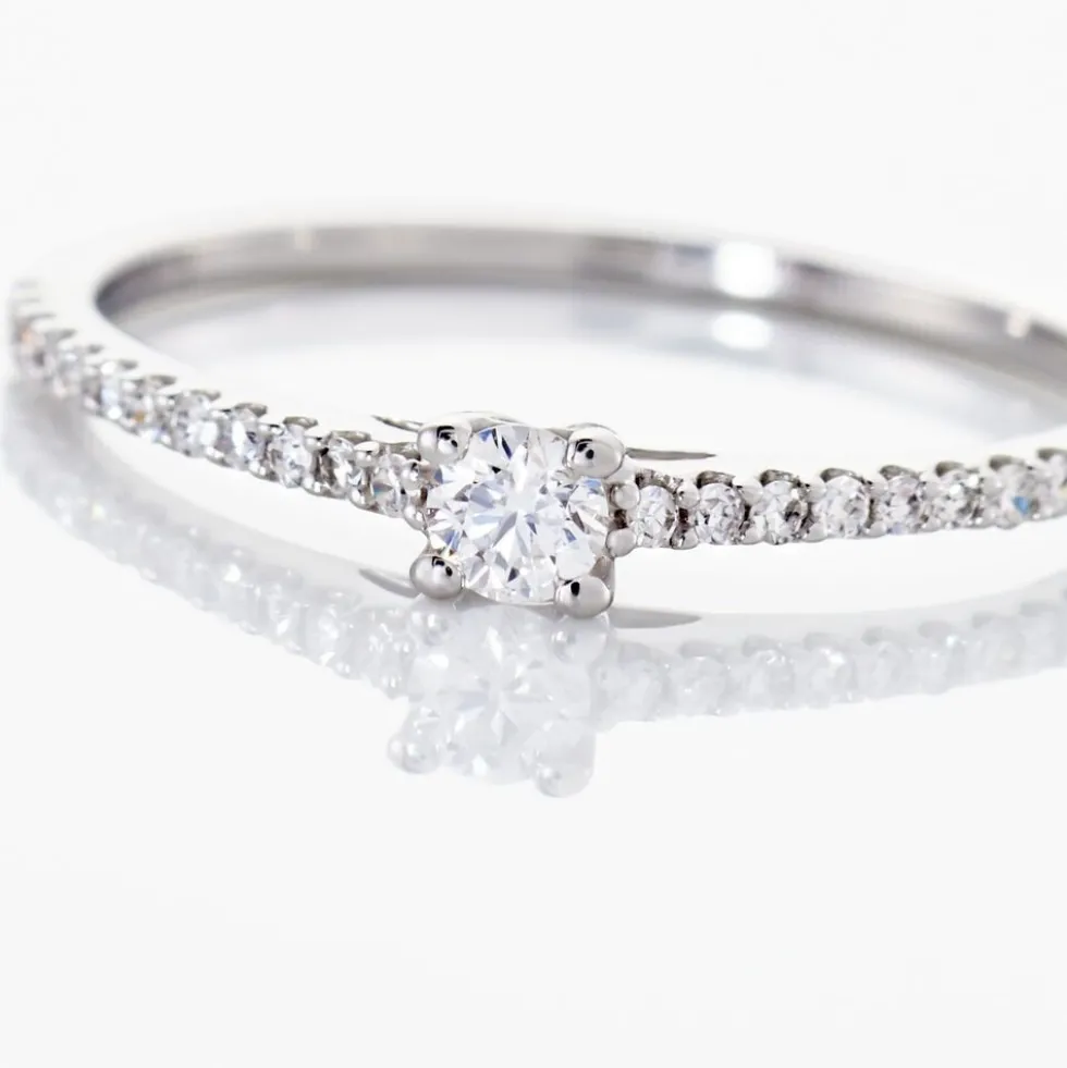 Bague Solitaire Or Blanc Nyala Diamants