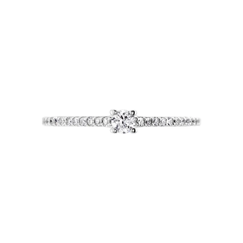 Bague Solitaire Or Blanc Nyala Diamants