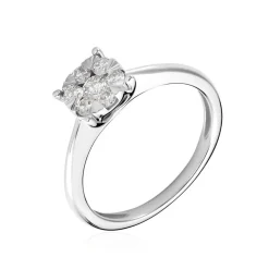 Bague Solitaire Or Blanc Dream Diamants