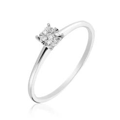 Bague Solitaire Or Blanc Dream Diamants