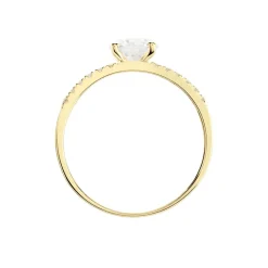 Bague Solitaire Or Jaune Cesarine Oxyde De Zirconium