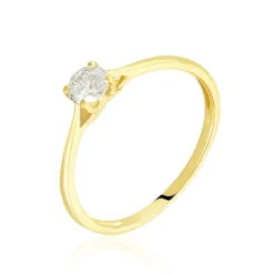 Bague Solitaire Or Jaune Solenia Diamant