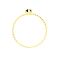 Bague Solitaire Pluie D'Eclat Or Jaune Saphir