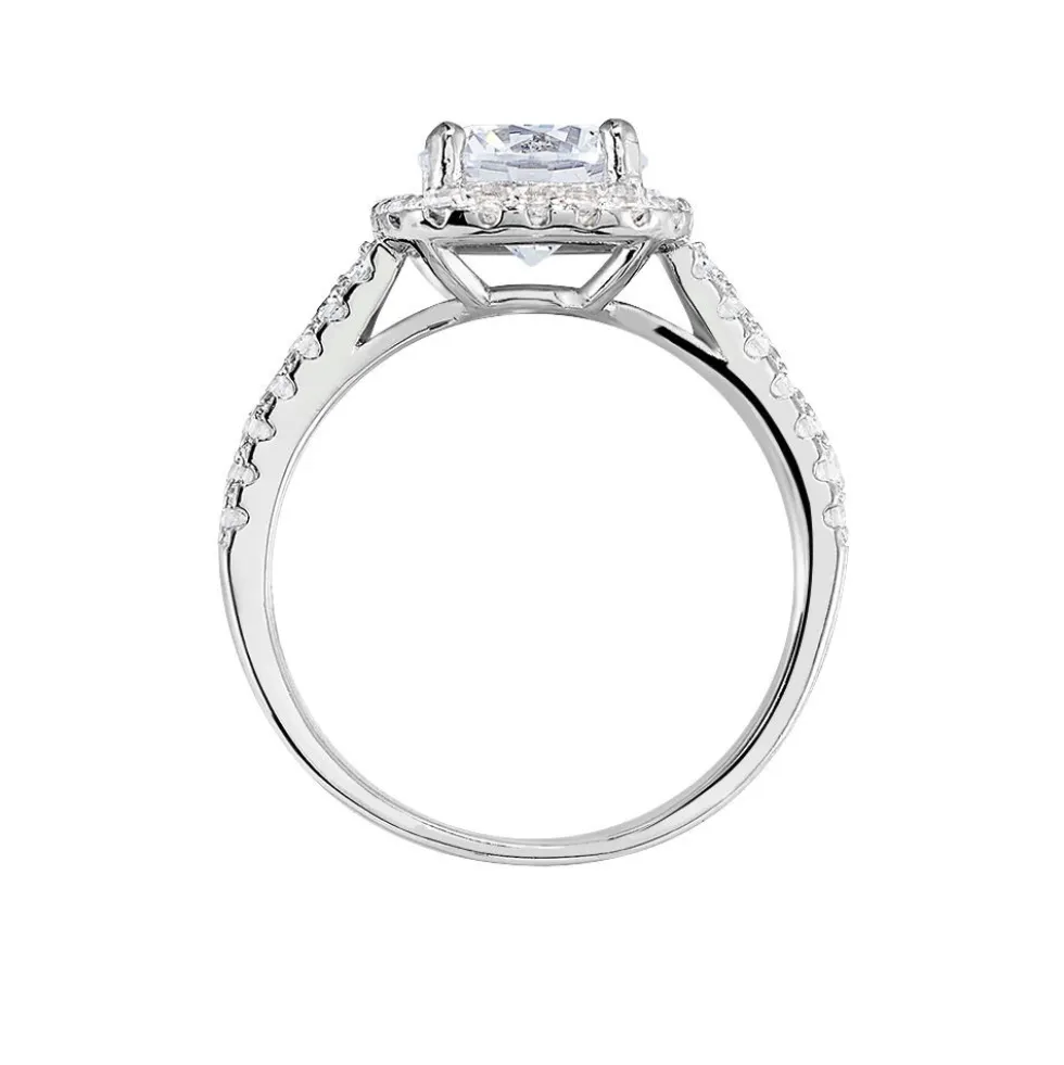 Bague Solitaire Rio Argent Blanc Oxyde De Zirconium