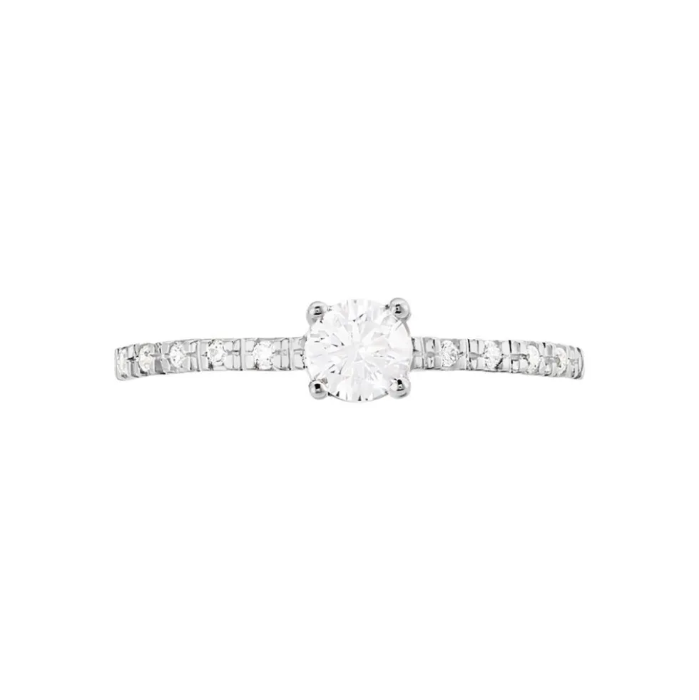 Bague Solitaire Sedonia Or Jaune Oxyde De Zirconium