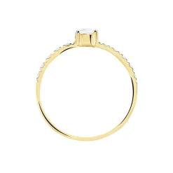 Bague Solitaire Servana Or Jaune Oxyde De Zirconium