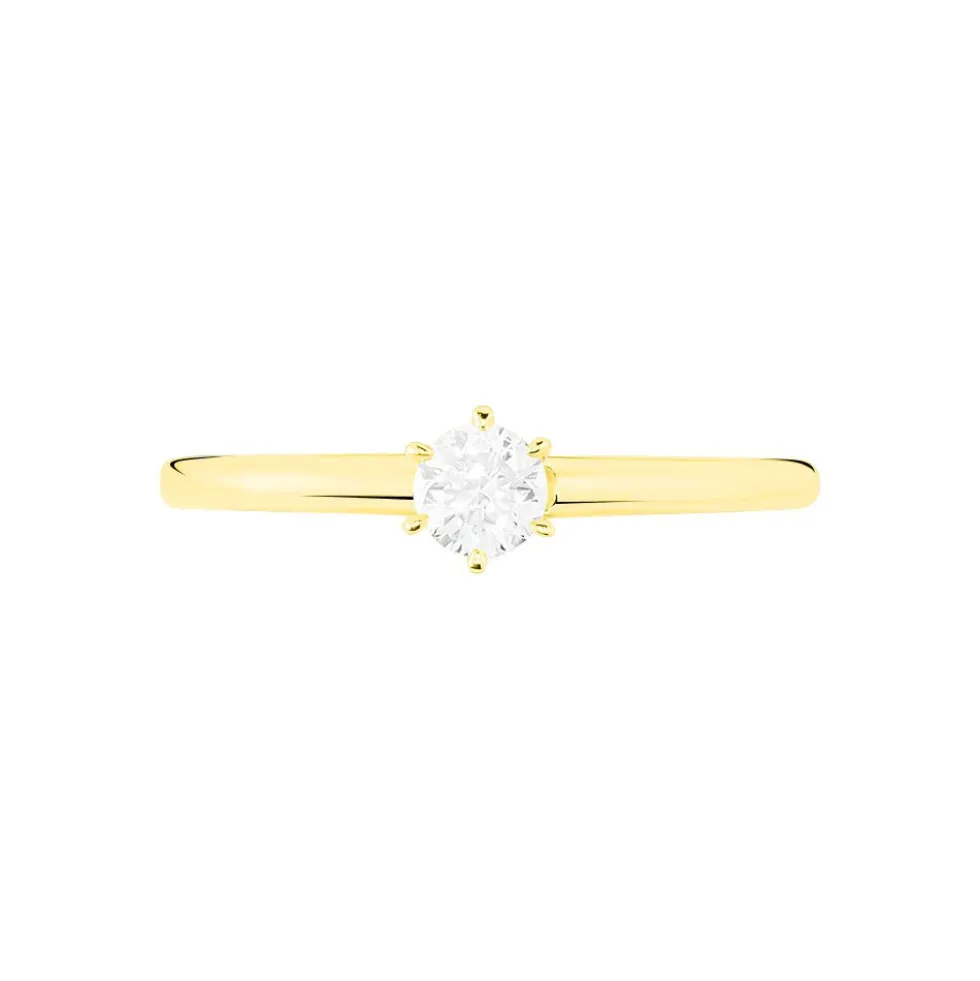Bague Solitaire Seynabou Or Jaune Diamant