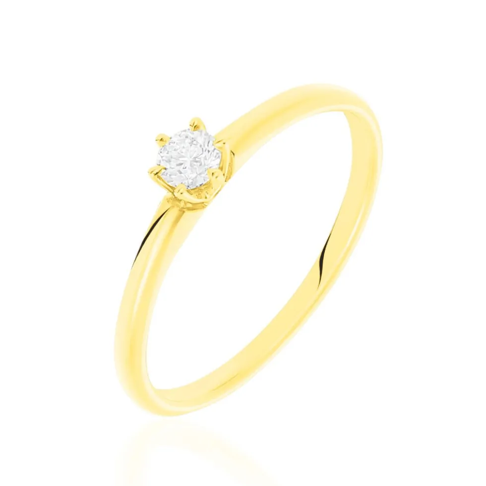 Bague Solitaire Shannel Or Jaune Diamant