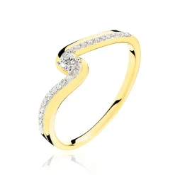 Bague Solitaire Sitan Or Jaune Diamant