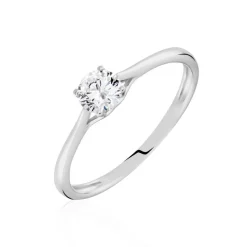 Bague Solitaire Solena Or Blanc Diamant