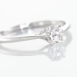 Bague Solitaire Solena Or Blanc Diamant