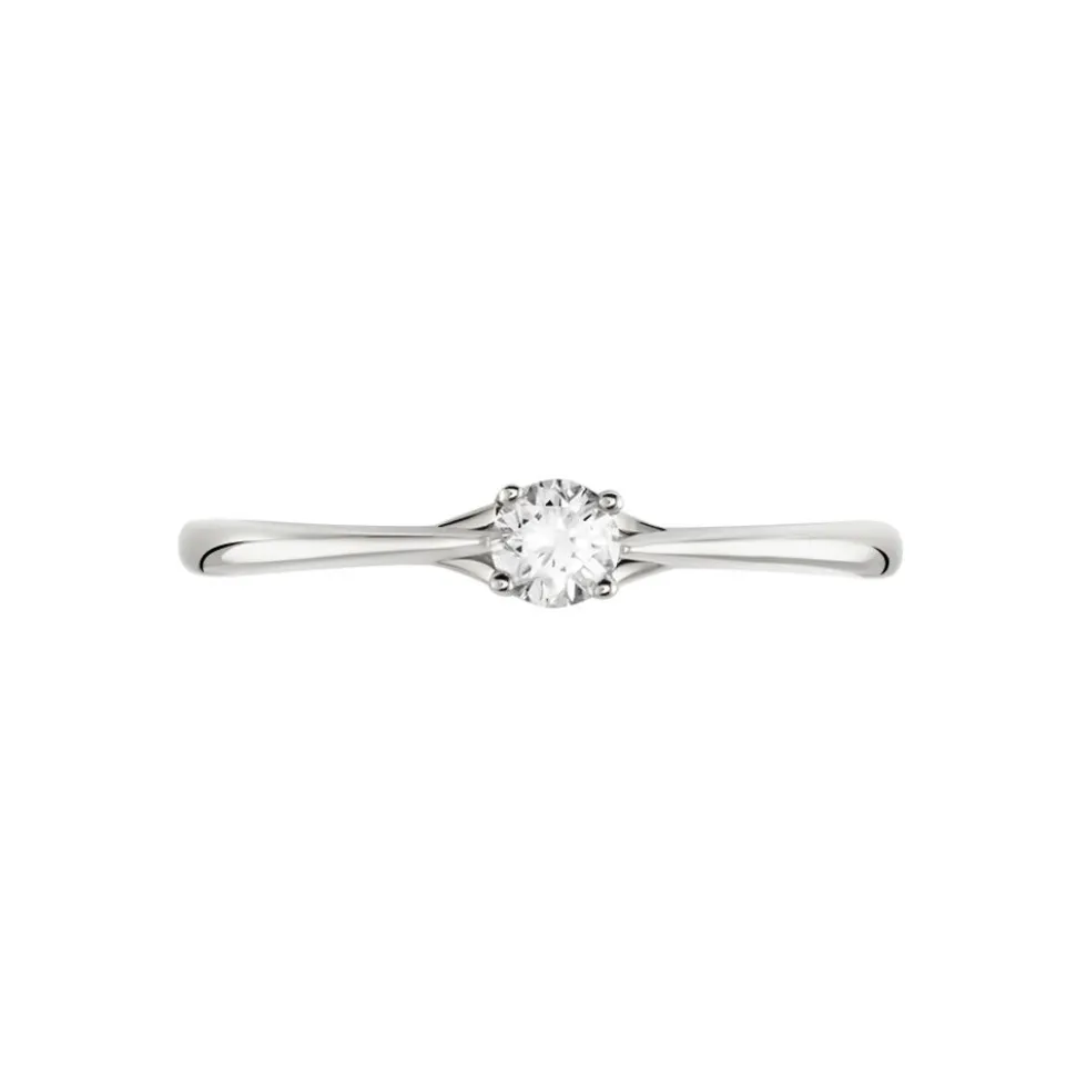 Bague Solitaire Solenia Or Blanc Diamant